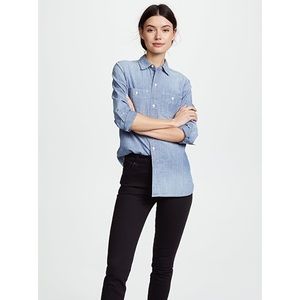 Madewell Chambray Classic Ex Boyfriend Shirt XS